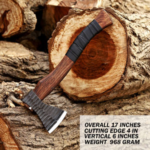 Hache de 19 pouces forgée à la main en acier à haute teneur en carbone pour le travail du bois et le camping, avec étui en cuir, hache artisanale personnalisée OEM - Product Image 2