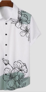 เสื้อเชิ้ตแขนสั้นผู้ชายคุณภาพสูง คอปกพับได้ สไตล์ลำลอง สำหรับฤดูร้อน - Product Image 4