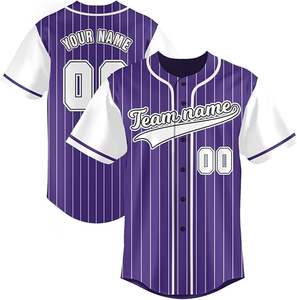 Camiseta de Béisbol Bordada Personalizada, Ropa Deportiva Profesional de Alta Calidad, Uniforme de Béisbol Transpirable con Nombre de Equipo o Ciudad - Product Image 1