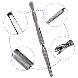 Pince à cuticules double tête en acier inoxydable pour manucure, outil de modelage des ongles, service OEM - Product Image 2