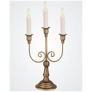 Candélabre en laiton doré avec porte-bougies en cristal pour décoration de mariage et de maison, bougeoir globe - Product Image 5