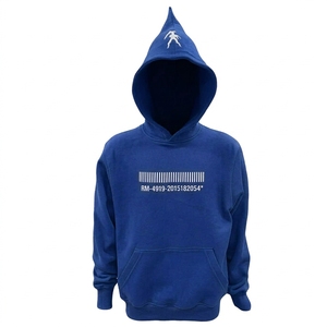 Sudadera Negra con Capucha y Estampado Digital de Código de Barras, Corte Regular, Informal para Hombre, 100% Algodón, Tejido de Punto, Bolsillo Delantero, Invierno - Product Image 5