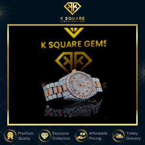 Vente en gros de montres de luxe modernes à mouvement automatique, quartz, résistantes à l'eau, VVS, unisexes, en acier inoxydable, avec cristal saphir, 41 mm, moissanite - Product Image 2