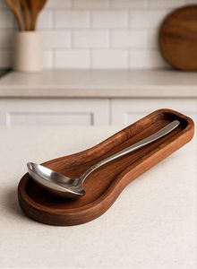 Juego de Cucharas para Servir Ensaladas de Madera Woodluxe con Espátula, Utensilios de Cocina Ecológicos, Juego de Servidores de Ensaladas de Madera Natural - Product Image 3