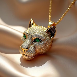Colgante Hiphop Personalizado con Forma de Animal, Chapado en Oro, Moissanita VVS, Totalmente Engastado, con Engaste de Bisel Estilo Rapper, Colgantes y Dijes Finos para Hombre - Product Image 4