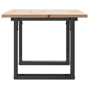 Table basse en bois massif de pin et acier avec structure en O, dimensions 31,5''x19,7''x15,7'' - Product Image 5
