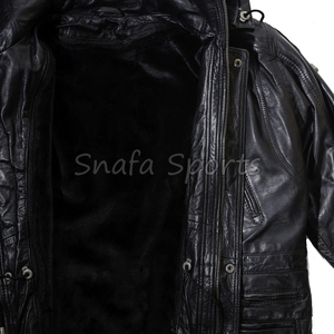 Customizable <b>Men's</b> Winter <b>Jacket</b> Genuine Sheepskin Bomber Leather Multi-Color Long Coat with Custom Logo - Product Image 6