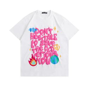 Services OEM T-shirt Homme Oversize Grammage Lourd Délavé à l'Acide Personnalisé Mousse 3D pour Impression Numérique Respirant Écologique - Product Image 5