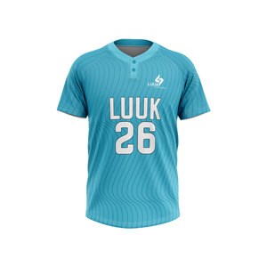 Camiseta de Béisbol Personalizable 100% Poliéster Ecológica, Absorbente de Humedad, Antibacteriana, de Manga Corta, Transpirable y de Secado Rápido - Product Image 1