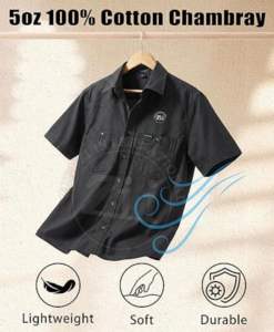 Camisa de Soldadura de Algodón Transpirable de Alta Visibilidad al por Mayor, Manga Larga, Retardante al Fuego, Protección contra Vapores, Nivel FR, para Hombre - Product Image 3