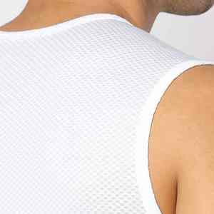 Camiseta sin mangas para hombre, 100% algodón, transpirable, con aberturas en los brazos, blanca, sin mangas, para gimnasio, musculación, corte largo, chaleco de entrenamiento y fitness - Product Image 4
