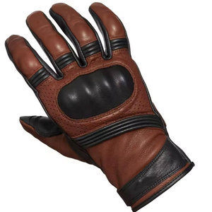 Gants de moto en cuir, longueur poignet, respirants, sportifs, pour usage extérieur, quatre saisons, non doublés, noirs - Product Image 3