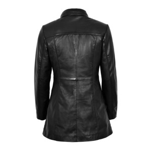 Custom 100% Genuine Napa Leather Women’s Coat Fashion Belted Leather Jacket Multi Colors Private Label Bulk Wholesale Supplier - Product Image 4