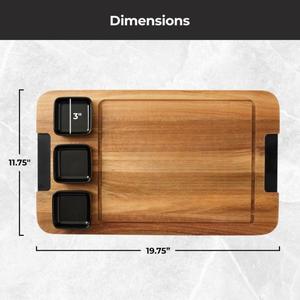 GAM Juego de 4 Bandejas de Servir Portátiles de Madera de Grado Comercial - Diseño Rústico Ecológico para Catering y Regalos de Inauguración de Casa - Product Image 4