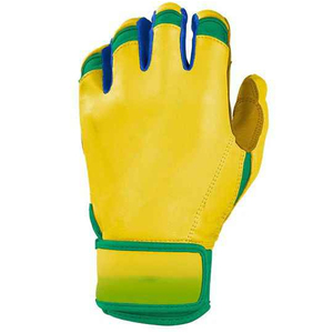 Breathable Lightweight Durable Leather Baseball Batting Gloves Right/Left Training <b>Hook</b> Loop Closure High Quality New Model Made - Product Image 3