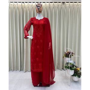 Party Wear Traditional Top Bottom Dupatta Set for a Stylish Look - Product Image 4
