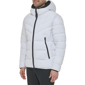 Custom Men's Coated Outdoor Puffer <b>Jackets</b> Stand Collar <b>Winter</b> Hooded Zipper Outerwear Camouflage Pattern Pockets High Street - Product Image 5