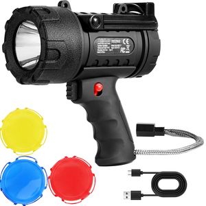 Torcia LED Ricaricabile Super Luminosa 200.000 Lumen, Impermeabile IP67, Faro Portatile - Product Image 1