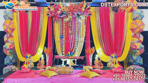 Arabian Wedding Sangeet Function Stage <b>Decor</b> Indian Wedding Bangle Ceremony Stage Punjabi Wedding <b>Mehndi</b> Function Stage <b>Decor</b> UK - Product Image 4