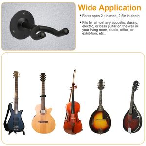 Supporto da Parete Imbottito in Acciaio per Chitarra con Staffa e Gancio per Strumenti Musicali - Product Image 3
