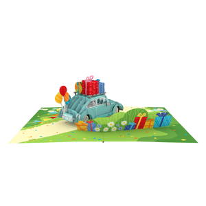 Carte de vœux 3D pop-up pour fête d'anniversaire, cartes de vœux en papier colorées pour célébrations, carte de vœux faite à la main, impression numérique - Product Image 4