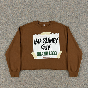 Custom <b>Oversized</b> Graphic Crewneck <b>Sweatshirt</b> Heavyweight Cotton Fleece Streetwear Pullover <b>Vintage</b> Urban Casual <b>Sweatshirts</b> - Product Image 6