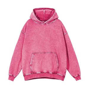 Hoodies surdimensionnés pour femmes, grande taille, respirants, de qualité supérieure, ajustables, effet délavé, avec logo personnalisé imprimé sur le devant - Product Image 5