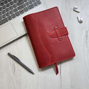 <b>Business</b> Eco-Friendly Luxury Genuine Leather A5 Refillable Notebook Cover <b>Case</b> & Holder with Multi-Function Organizer LNBC-0032 - Product Image 1
