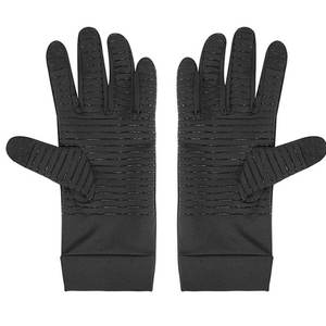 Guantes de Ciclismo Transpirables Antideslizantes de Primera Calidad para Deportes al Aire Libre, Guantes con Pantalla Táctil, Longitud hasta la Muñeca, Negros, de Poliéster - Product Image 1