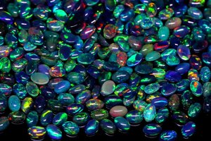 Black <b>Opal</b> Cabochon 6x4mm Oval Ethiopian Gemstone Green Fire Natural <b>Opal</b> Jewelry Making Wholesale Bulk - Product Image 3