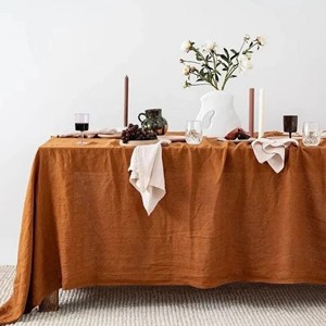 Handmade 100% Cotton Modern Solid Pattern Customizable Reusable <b>Tablecloth</b> Eco-Friendly & Durable Washable for Home Outdoor Use - Product Image 1
