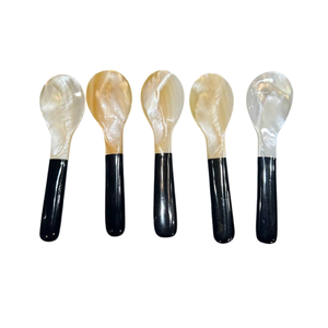 Boutique Mother of Pearl Spoon Fish Flower Long Handle <b>Mirror</b> Polish Custom Logo Professional Caviar Service Storage - Product Image 1