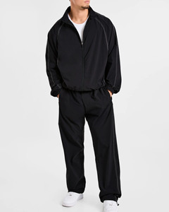 Plus Size Custom Oversize <b>Sweater</b> Track Jacket & Pants With Piping Two Piece Men's Tracksuits Breathable Gymwear Men Sweat Suits - Product Image 1