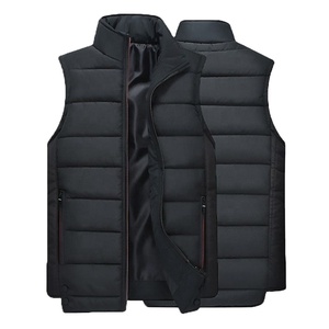 Chaleco Acolchado de Lona para Hombre, Casual, con Capucha, Cuello Mandarín y Cierre de Cremallera, para Invierno - Product Image 6