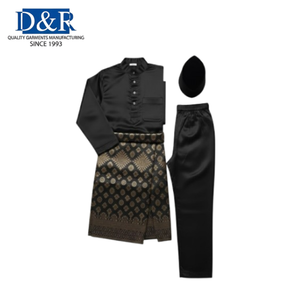 Túnica Musulmana Tradicional de Poliéster para Hombre, Estilo Emirati, Cuello Alto, Modesto, Marca OEM de Malasia, Kandura Árabe - Product Image 1