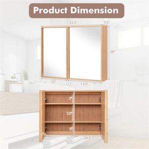 "Bathroom Wall Cabinet with Mirror-Stylish Storage Solution for Your Bathroom" - Product Image 5