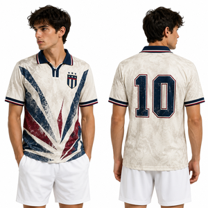 Proveedor de Camisetas de Fútbol de Corte Atlético Vintage, Diseño Geométrico, para Jóvenes y Adultos, Unisex, Ligeras, que Absorben la Humedad, Ropa Deportiva para Entrenamiento - Product Image 5
