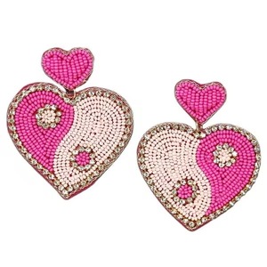 Pendientes de Aro Boho Hechos a Mano con Borlas Largas y Cuentas de Arroz, Coloridos y de Moda, para Mujer - Product Image 2