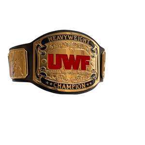 เข็มขัดแชมป์มวยปล้ำเฮฟวี่เวท UWF แบบกำหนดเอง สายหนังแท้ - Product Image 4