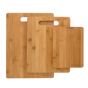 Tabla de cortar de madera rectangular con asa y diseño de veta de madera en el extremo - Product Image 6