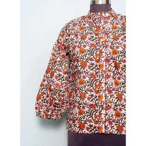 Blusa de Algodón de Manga Corta con Estampado Floral Dulce y Casual para Mujer, con Cierre de Botones, Top Ecológico de Verano - Product Image 2