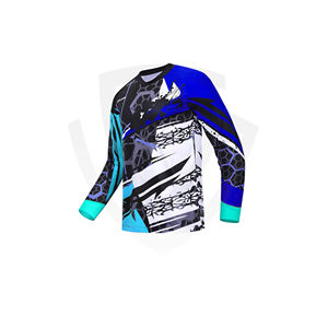 Jersey de Motocross Sublimado de Manga Larga, Ropa de Motociclismo Unisex para Adultos, Secado Rápido, Personalizado para Equipos, Protección UV - Product Image 1