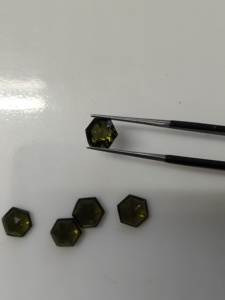 Pierres précieuses naturelles Moldawhite 8MM, taille hexagonale, certifiées naturelles pour la fabrication de bijoux - Product Image 4