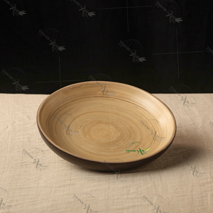 Platos de bambú ecológicos personalizados, hermosa laca colorida biodegradable clásica para uso en cocina de Hotel, recién llegado - Product Image 5