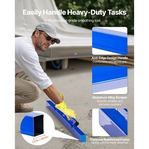 Spatola per calcestruzzo in alluminio leggero da 48 pollici con bolla di livello, tappo terminale per una facile pulizia e manico reversibile per la distribuzione del calcestruzzo - Product Image 4