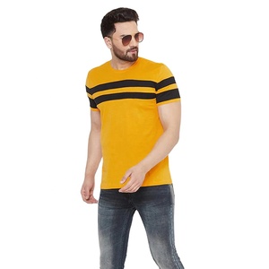 T-shirt personnalisable coupe ajustée 100% coton pour homme Couleur unie-Doux et sain-Manches courtes et demi-longues-imprimées pour homme - Product Image 1