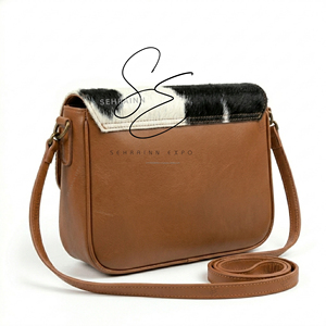 Sac bandoulière pour ordinateur portable en cuir véritable à poils, sac messager vintage en cuir, sacoche personnalisée pour le bureau et le travail - Product Image 5