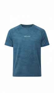 Camiseta Elite Teal Momentum Performance – Tejido premium que absorbe la humedad, gráfico motivacional subtil con la frase «CONTINUAR» en inglés, edición limitada - Product Image 2
