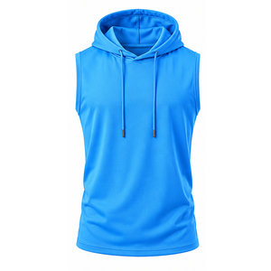 Haut à capuche sans manches personnalisé pour homme, léger, idéal pour l'entraînement - Product Image 5