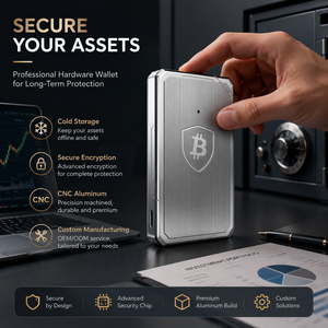 Portefeuille matériel sécurisé avec boîtier en aluminium usiné CNC, stockage à froid de <span class=keywords><strong>crypto</strong></span>-monnaies pour les investisseurs - Product Image 3